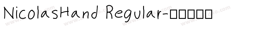 NicolasHand Regular字体转换